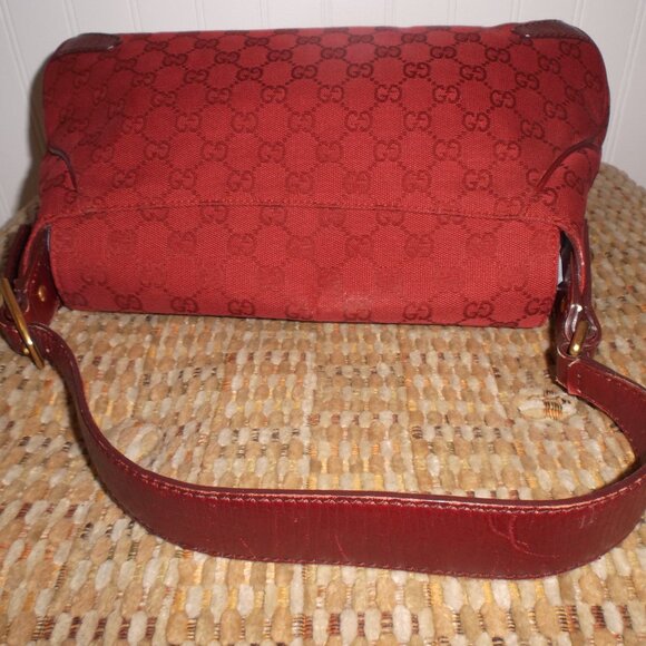 Gucci Tom Ford Era Horsebit Crimson Red Shoulder Bag - Picture 9 of 12